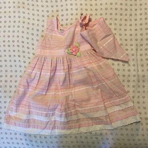 Pink Blueberi Boulevard Poplin Dress w Kerchief 4T